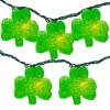 Northlight 10 7.2ft Green Irish Shamrock St Patrick's Day Green Wire String Lights In Green