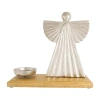 Northlight 10" Angel Metal Candle Holder In Silver