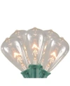 Northlight 10 Clear Edison Style Glass Christmas Lights - 9 Ft Green Wire In Clear