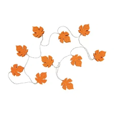 Northlight 10-count 5.5ft Copper Wire Orange Led Fall Harvest Maple Leaf String Lights