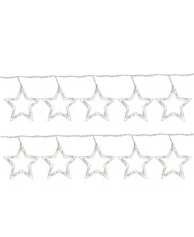 Northlight 10-count Clear Twinkling Star Icicle Christmas Lights 10ft White Wire