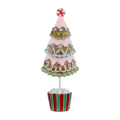 Northlight 10" Frosted Waffle Cone Cupcake Pine Christmas Tree In Multi