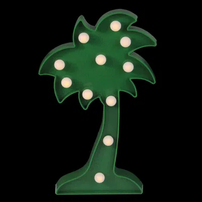 Northlight 10" Green Palm Tree Led Marquee Wall Sign