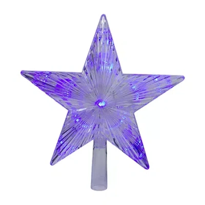 Northlight 10" Led Color Changing 5 Point Star Christmas Tree Topper In Blue