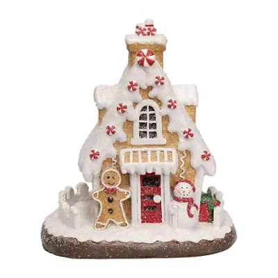 Northlight 10" Snowy Gingerbread House Christmas Tabletop Decor In White