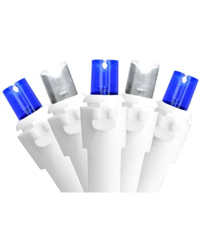 Northlight 100 Blue And Pure White Led Wide Angle Icicle Christmas Lights -  5.5ft White Wire