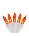 Northlight 100-count Mini Christmas Lights With Wire Set, 20.25' In Orange