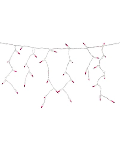 Northlight 100 Count Pink Mini Icicle Christmas Lights - 3.5ft White Wire