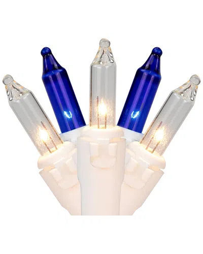 Northlight Discontinued  100ct Blue & Clear Mini Icicle Christmas Lights