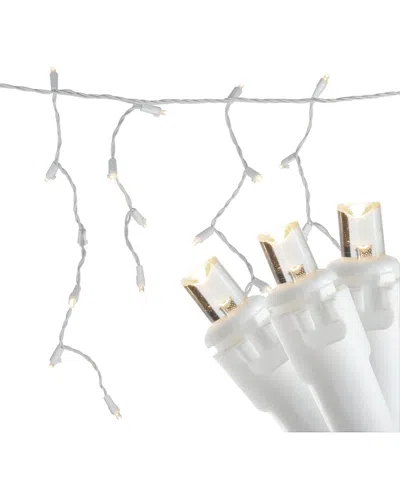 Northlight 100ct Warm White Led Wide Angle Icicle Christmas Lights In Multicolor