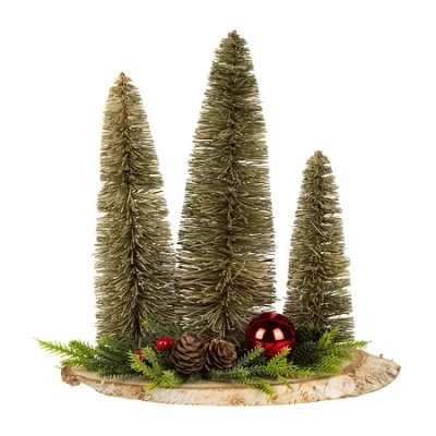 Northlight 10.25" Brush Christmas Tabletop Tree In Multi