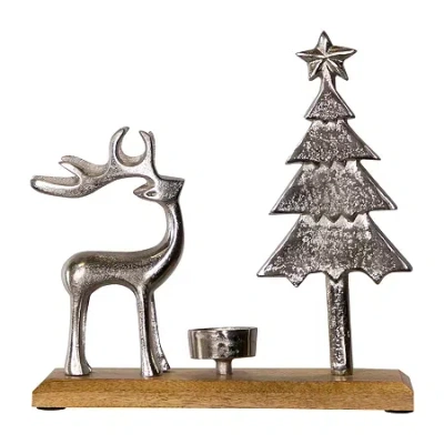 Northlight 10.5" Metal Tealight Candle Holder In Silver