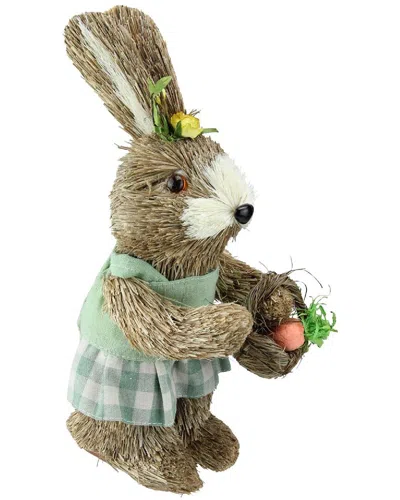 Northlight 10.5in Sisal Easter Bunny Rabbit Spring Figure In Brown