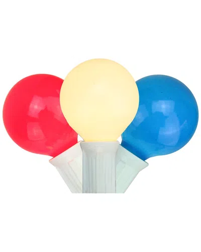 Northlight 10-count Red  White And Blue G40 Globe Christmas Light Set  9ft White Wire