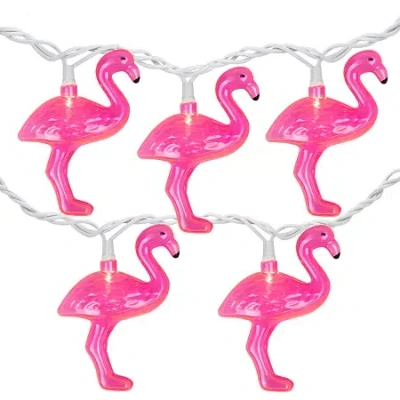 Northlight 10ct Flamingo Patio Set String Lights In Pink