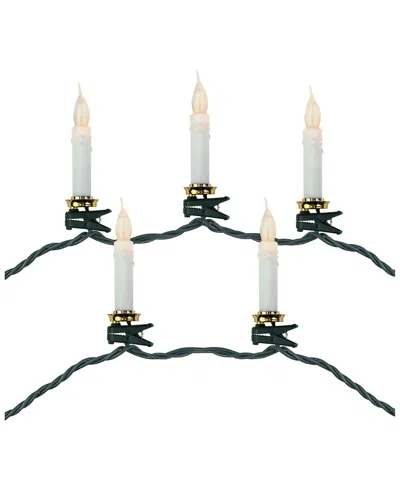 Northlight 10ct Flickering Led Clip On Candle Christmas Lights In White