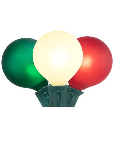 Northlight 10ct Frosted Red White & Green G50 Globe Lights