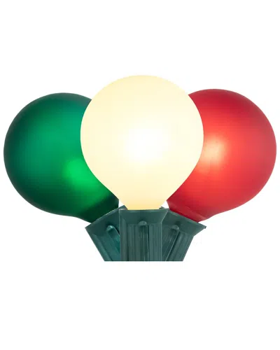 Northlight 10ct Frosted Red White & Green G50 Globe Lights