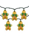 Shop Northlight 10ct Gingerbread Man Christmas Lights In Orange