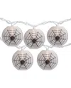 Northlight 10ct Spider In Web Paper Lantern Halloween Lights In White