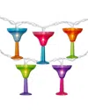 Northlight 10ct Vibrantly Colored Margarita Glass Summer String Lights In Multicolor