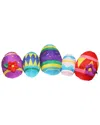 Northlight 10ft Inflatable Lighted Easter Eggs Outdoor Decoration In Multicolor