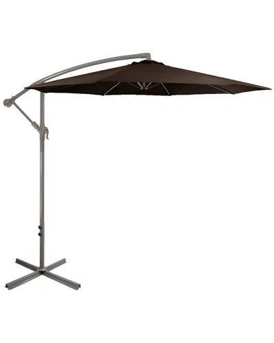 Northlight 10ft Offset Outdoor Patio Umbrella With Hand Crank In Brown