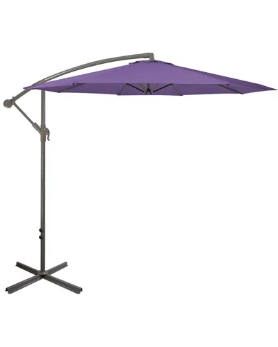Northlight 10ft Offset Outdoor Patio Umbrella With Hand Crank In Purple
