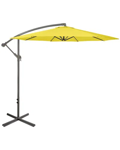 Northlight 10ft Offset Outdoor Patio Umbrella With Hand Crank In Yellow