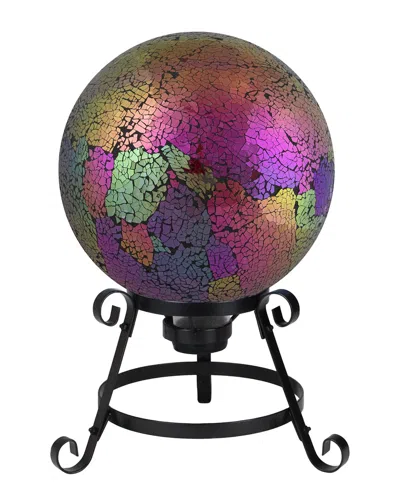 Northlight 10in Iridescent Mosaic Reflective Glass Outdoor Garden Gazing Ball In Pink