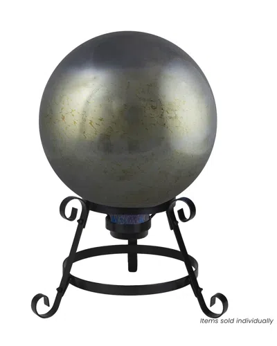 Northlight 10in Mercury Glass Metallic Mirrored Outdoor Garden Gazing Ball In Black