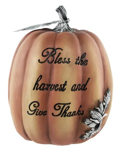 Northlight 10in Orange Inbless The Harvestin Pumpkin Fall Tabletop Decoration
