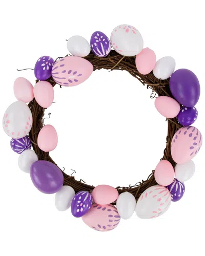Northlight 10in Pastel Easter Egg Spring Wreath In Pink