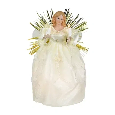 Northlight 11" Angel With Candle Lighted Christmas Tree Topper In Multi
