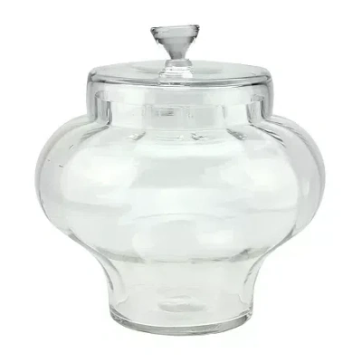Northlight 11'' Clear Transparent Segmented Glass Container With Lid