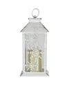 Northlight 11" Led Lighted Snowflakes Christmas Candle Lantern In White