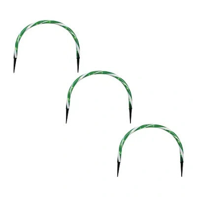 Northlight 11" Lighted Candy Cane Outdoor Arch Christmas Yard Art In Multi