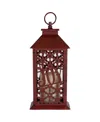 Northlight 11" Snowflakes Joy Christmas Candle Lantern In Red