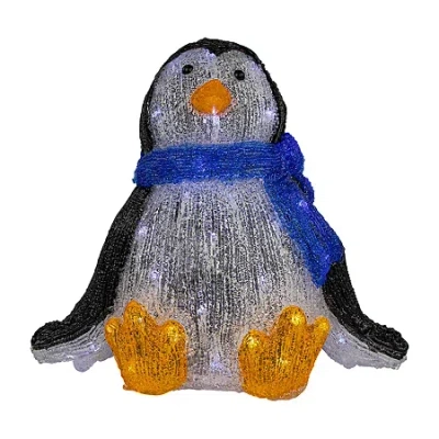 Northlight 11.5'' Lighted Commercial Grade Acrylic Baby Penguin Christmas Display Decoration In Multi