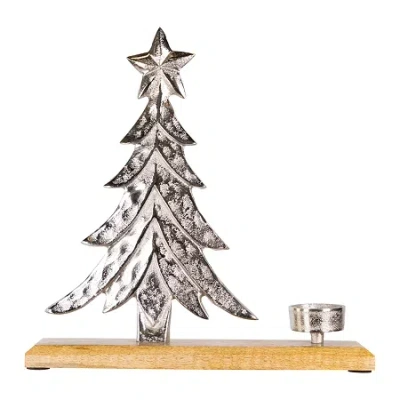 Northlight 11.5" Metal Tealight Candle Holder In Silver