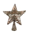 Northlight 11.5" Natural Brown Rattan Star Christmas Tree Topper In Brown