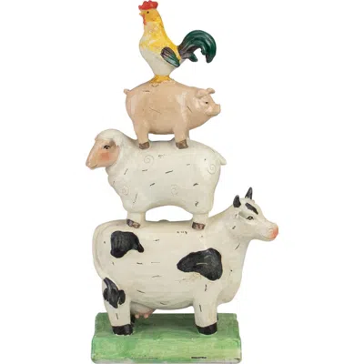 Northlight 11.5" Stacked Farm Animals Outdoor Garden Statue In Multi
