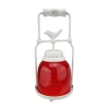 Northlight 11.75'' Decorative Red And White Antique Inspired Avian Bird Glass Votive Candle Holder Lantern In White