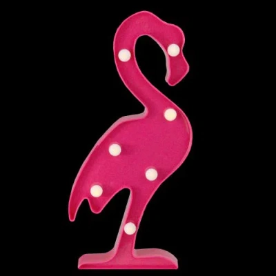 Northlight 11.75" Pink Flamingo Led Marquee Wall Sign