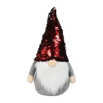 Northlight 11in Standing Christmas Decoration With Red Flip Sequin Hat Christmas Gnome In Multi