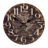 Northlight 12" Battery Operated Brown World Globe Wall Clock In Brown