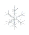 Northlight 12" Battery Operated Led Lighted Snowflake Christmas Window Silhouette With Timer In White
