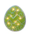 Northlight 12in Lighted Easter Egg Window Silhouette In Green