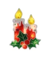 Northlight 12in Prelit Candle Christmas Window Decor In Red