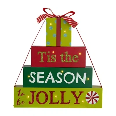 Northlight 12" Lighted "this Is The Season To Be Jolly" Marquee Lights In Multi